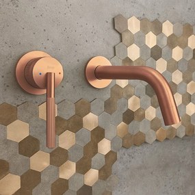 Inbouw wastafelkraan Rea Argon Brush Copper  + BOX