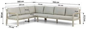 Dining Loungeset 6 personen Aluminium Taupe  Lifestyle Garden Furniture Terrasso