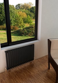 Eastbrook Tunstall Horizontale radiator 60x100,2cm Antraciet 920 watt