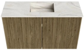 Mondiaz Joya DLux 70cm toiletmeubel dusk met wastafel faye midden 1 kraangat ostra