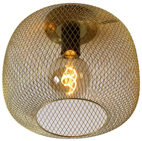 Lucide Mesh plafondlamp 30cm 1x E27 goud mat