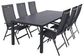 Hartman Salvatore/Chaneo verstelbare tuinset - 220x100 cm. - 7-delig