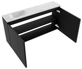 Mondiaz Ture DLux toiletmeubel 100cm urban met wastafel opalo links met kraangat