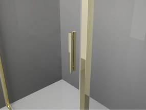 Mexen Exo-R vijfhoekige draaideur douchecabine 90 x 90 cm, transparant, goud - 812-090-090-50-00