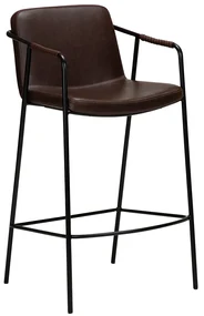 Dan-Form Boto Lage Barkruk Minimalistisch Design Cocoa Kunstleer