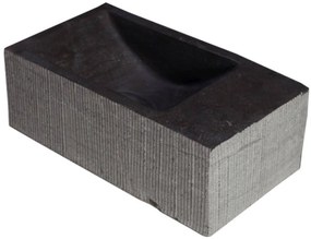 Forzalaqua Venetia fontein met 1 kraangat rechts 40x22x10cm Hardsteen gezoet/gefrijnd