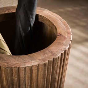 Houten Paraplubak Met Golvend Patroon