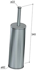 Hotbath &More wc-borstel vrijstaand geborsteld zwart PVD