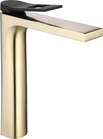 Wastafelkraan Rea Soul Black/Gold Brush High