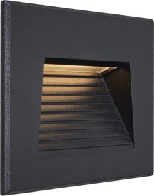 Set van 6 moderne inbouw wandlampen zwart 11,5cm incl. LED IP65 - Trem