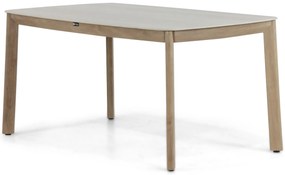 Dining Tuintafel rechthoekig 160 x 90 cm Aluminium Taupe Santika Indah