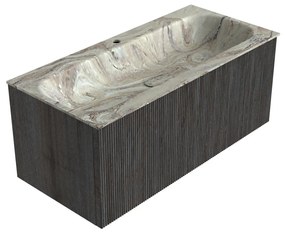 Mondiaz Kurve-dlux 100cm badmeubel shadow met 1 lade en wastafel big medium midden 1 kraangat glace