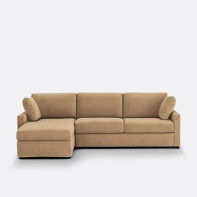 Hoekbank, omvormbaar, 4-zits, fluweel, Comfort Bultex®, TIMOR