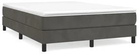 vidaXL Boxspringframe fluweel donkergrijs 140x190 cm