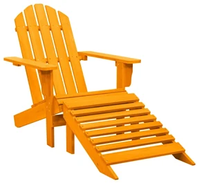 vidaXL Tuinstoel Adirondack met voetenbank massief vurenhout oranje