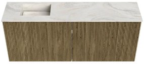 Mondiaz Joya DLux 100cm toiletmeubel dusk met wastafel faye links zonder kraangat ostra
