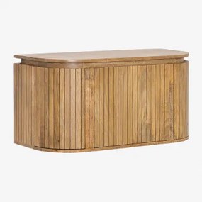 Mango Houten Badkamermeubelset Analis Natuurlijk Hout & Without Sink & Spiegelloze & Zonder Kraan - Sklum