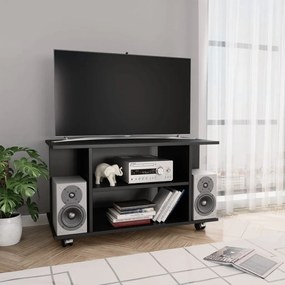 vidaXL Tv-meubel met wieltjes 80x40x40 cm spaanplaat zwart