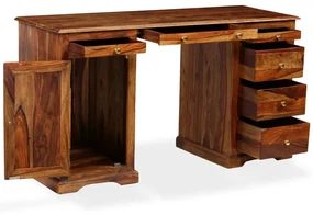 vidaXL Schrijftafel 140x50x76 cm massief sheeshamhout