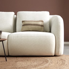 PEPP Interiors Cloud Hoekbank Met Ronde Vormen Ottoman Links Creme Raven 22