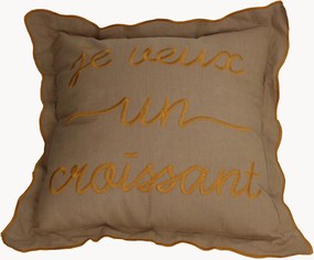 Katoenen kussen Croissant