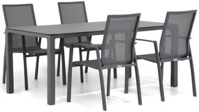 Tuinset 4 personen 180 cm Aluminium/textileen Grijs Lifestyle Garden Furniture Ultimate/Pallazo