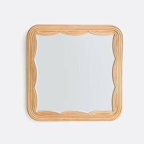 Vierkante spiegel in rotan H52 cm, Vaguo