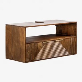 Badkamermeubelset Van Mangohout Baty Mangohout & Without Sink & Spiegelloze & Zonder Kraan - Sklum