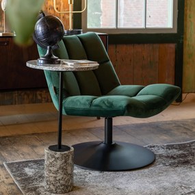 Dutchbone Bar Velvet Draaibare Fauteuil Groen Fluweel
