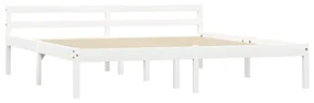 vidaXL Bedframe massief grenenhout wit 160x200 cm