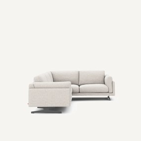 Hoekbank in gespikkeld canvas, CÉSAR