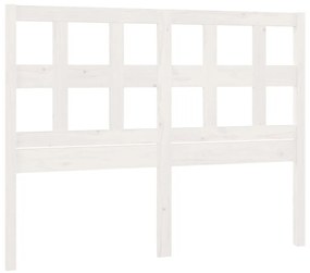 vidaXL Hoofdbord 140,5x4x100 cm massief grenenhout wit