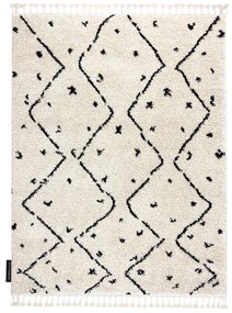 Tapijt BERBER TETUAN B751 zigzag , crème rand ,  Barber , marokkaanse shaggy