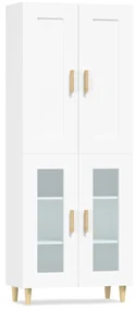 vidaXL Hoge kast 69,5x34x180 cm bewerkt hout wit