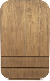 Grote Kast Hout Met Ronde Hoeken - 110x40x180cm.