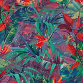 DUTCH WALLCOVERINGS Behang Paradise Flower groen