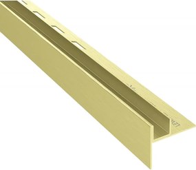 Mexen Line-B afschotlijst voor glas 120 cm links, geborsteld goud - 185504120L
