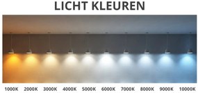 Set van 2 Saniclear Arc toog spiegel met zwarte lijst 45x100cm met verlichting en verwarming