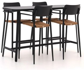 Barset Bellagio | 4 personen aluminium | Tuinset stapelbaar | 5-delig | Kees Smit Tuinmeubelen