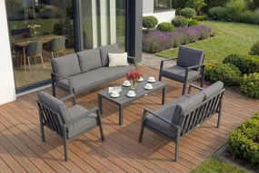 Zakintos Coffee 7 antraciet aluminium set Garden Point