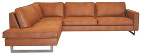 Hoekbank / Loungebank Riverdance | Links | Leer Cognac 03 | 2,17 x 2,90 mtr