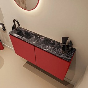 Mondiaz Ture DLux toiletmeubel 100cm fire met wastafel lava links met kraangat