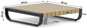 Hoek loungeset 6 personen Aluminium Grijs  Lifestyle Garden Furniture Venice