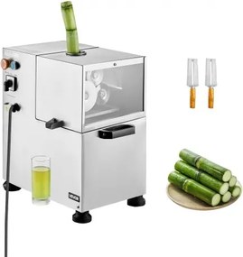 VEVOR Commerciële Suikerriet Sapcentrifuge, 800W Elektrische Suikerriet Sapcentrifuge met 300 kg/u Hoge Output, 4 RVS Rollen, Suikerriet Sapcentrifuge (55 x 38 x 52 cm)
