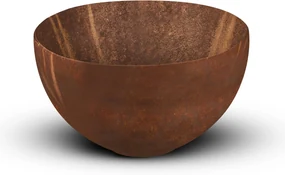 Looox Ceramic Raw Small Compacte waskom Ø 23x13 cm Rust