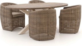 + 10% kassakorting | Diningset Intenso | 4 personen | Tuinset teakhout | 5-delig | Kees Smit Tuinmeubelen