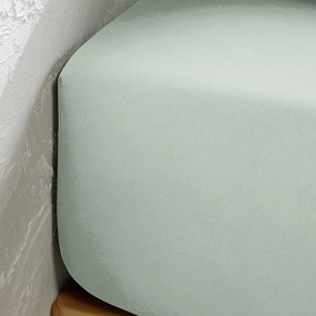 Hoeslaken in gewassen satijnkatoen, Victor, effen