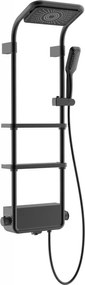 Mexen Dazz opbouw douche set met regendouche en kraan, zwart- 78107-70