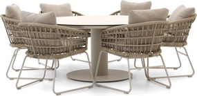Diningset Intenso | 6 personen | Tuinset travertin | 7-delig | Kees Smit Tuinmeubelen