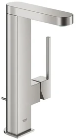 GROHE Plus waterbesparende wastafelkraan l-size met waste met draaibare uitloop supersteel 23851DC3